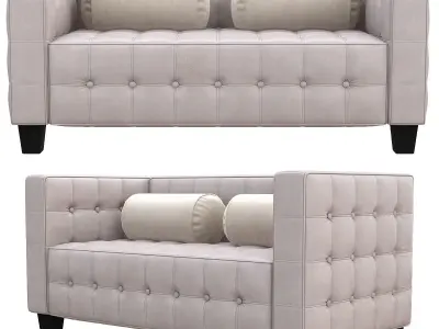 El Sillon Kubus de Lilly Reich Josef Hoffmann 3d model Low-poly 3D model