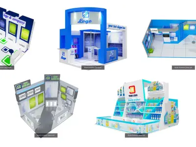 Booth Exhibition Stand G13 3D Model Collection