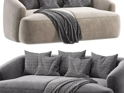 Modulaire zitbank Sofa By Westwing 3D model