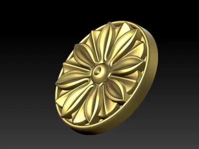 CNC gold-plated sculpted wooden frame pattern 3D model 3D model 3D model