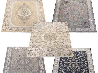 Persian Carpet Collection-vol7-4k texture Low-poly 3D model