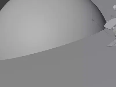 Black Hole Hubble Telescope Space Scene - Customizable Free 3D model