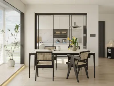 Industrial Living Interior scene  3D model