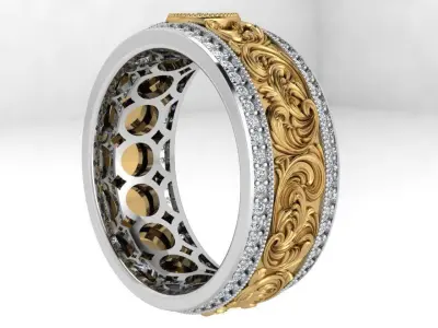 Bezel Setting Engraving Band 4420 3D print model