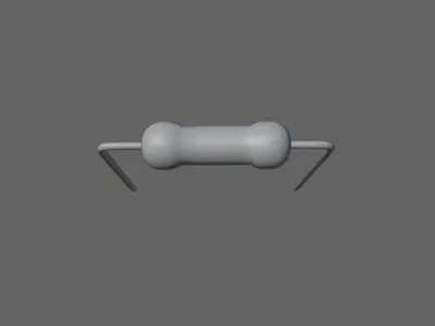 Resistor - Electronic parts Low-poly 3D model