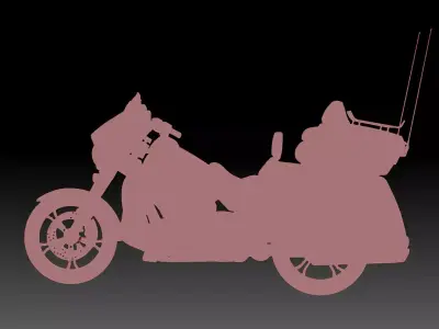 Motorcycle 3D print model