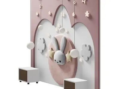 Kids wall panell 8 3D model