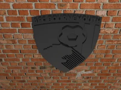 A F C Bournemouth Logo 3D print model