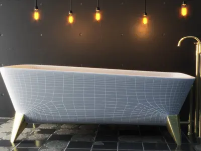 Luxury Bath Tub  Low-poly 3D model