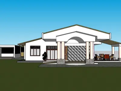 Single story house model 3D model