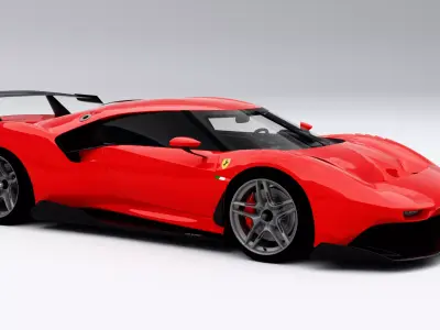 Ferrari P80C Low-poly 3D model