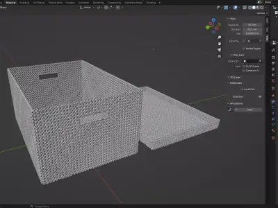 WICKER BASKET01 3D model