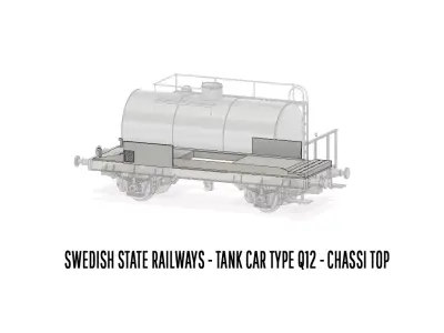 ROLLS-0053 SJ Litt Q12  Tank car in H0-scale 3D print model