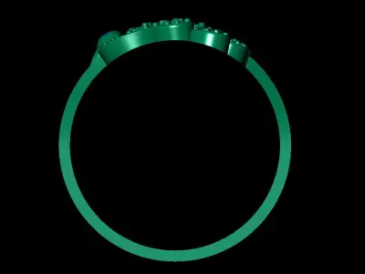 Women ring 59 peacock top shape diamond ring for women 3D print model