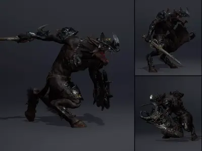 Mist Swordman Arm2 Brutal Low-poly 3D model