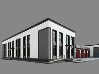 Fire Station  ID051 3D model