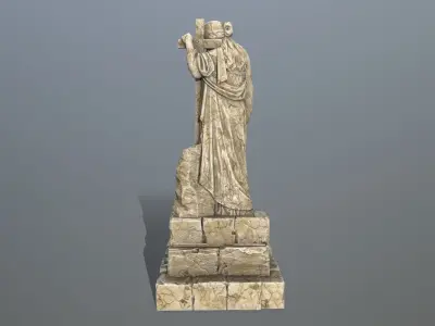 statue 5 aphrodite Low-poly 3D model