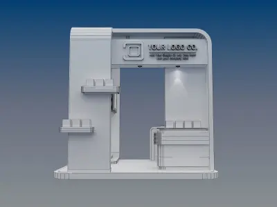 Booth Exhibition Stand a531b 3D model