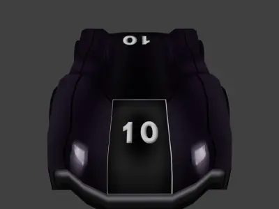 Low poly Sci-fi Race Car Low-poly 3D model