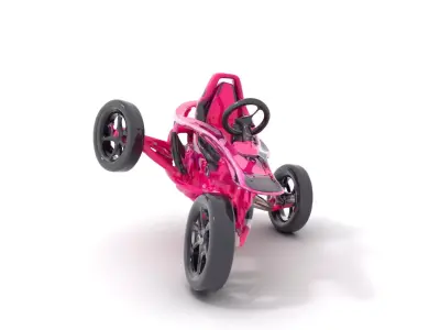 Futuristic Pink Racer model pack Low-poly 3D model