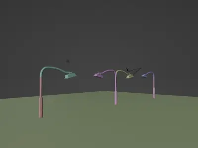 Street Light Model 3D Low Poly  v1 3D model