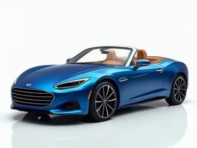 Convertible Sports Car Low-poly 3D model