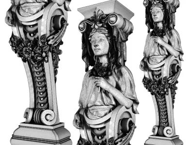 Statue Bracket 3D model