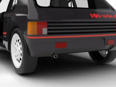 Peugeot 205 Turbo 16 1984 HQ 3d model 3D model