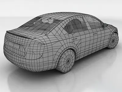 Skoda Octavia 3 RS liftback Low-poly 3D model