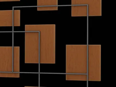 Geometrical Furniture Design Low-poly 3D model 5