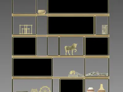 Awesome Contemporary Bookshelves 3D model