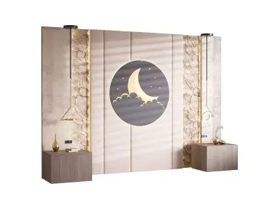 Decorative Wall panel  09 3D model