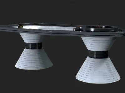 Roulette Table Low-poly 3D model