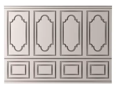 Classic 3D Wall Panel Elegant Design for Interior Decor 17 3D model