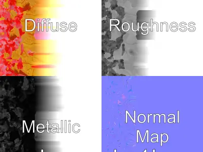 Giant Tube Worm Model with Red Plume Low-poly 3D model