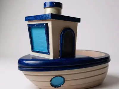 Benchy boat spiral washing bowl for kitchen 3D print model