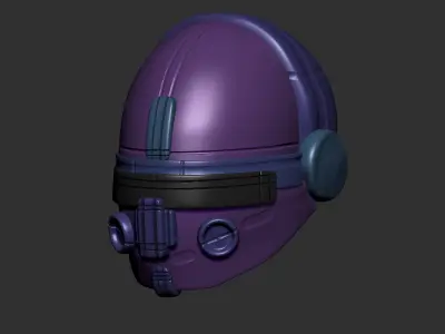 helmet high poly sculpt 3d printable  Free 3D model