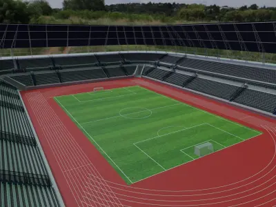 Olympic Stadium Low-poly 3D model shop