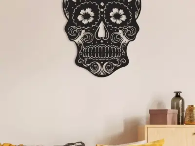 DAY OF THE DEAD SKULL Low-poly 3D model