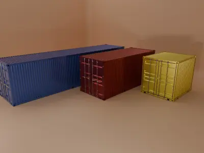 Realistic 3D Container Model for Visual Projects 3D model