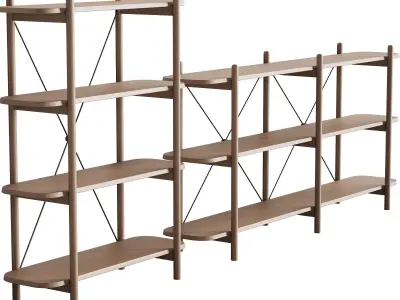 087 BROSA Dominic Narrow AND Wide Bookshelfs 00 3D model