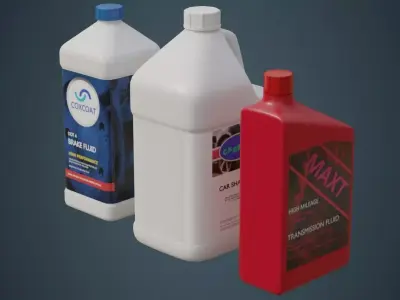 Bottles 1A Low-poly 3D model