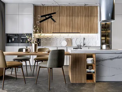 Kitchen Modern interior  0023 3D model