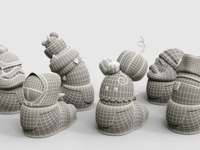 Wobi Pack Vol 1 Low-poly 3D model