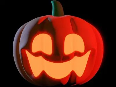 Halloween pumpkin Free low-poly 3D model