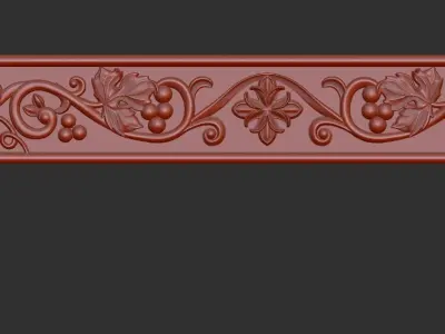 Church decoration marble woden Cornice 3D model
