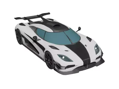 Hyper Sports Car Low-poly 3D model