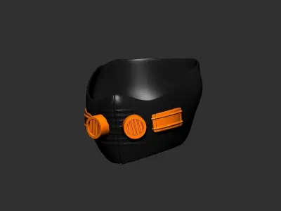 helmet high poly sculpt 3d printable  3D model 30