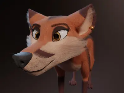 Nika Fox NSFW Version Low-poly 3D model