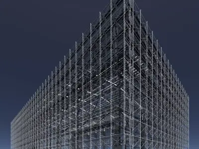 Warehouse under construction 25i33 3D model